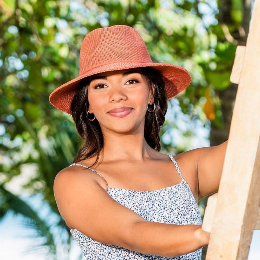 Wallaroo Victoria Fedora Women's Hat UPF 50 Sun Protection Orange Rust Packable